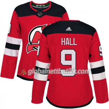 New Jersey Devils Hockeydrakt Taylor Hall 9 2017-2018 Rød Adidas Authentic - Dame